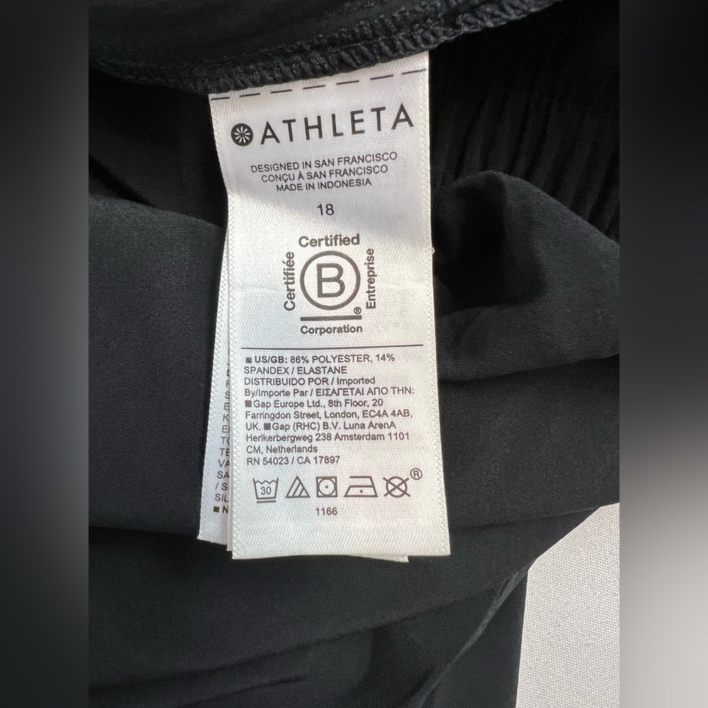Athleta Arrival Black A-line Work Vacation Travel Elastic Waist Drawstring Skirt - Picture 16 of 16